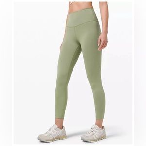 Lululemon Wunder Train High Rise Tight 25” Willow Green